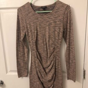 Express Fitted Long Sleeve Dress